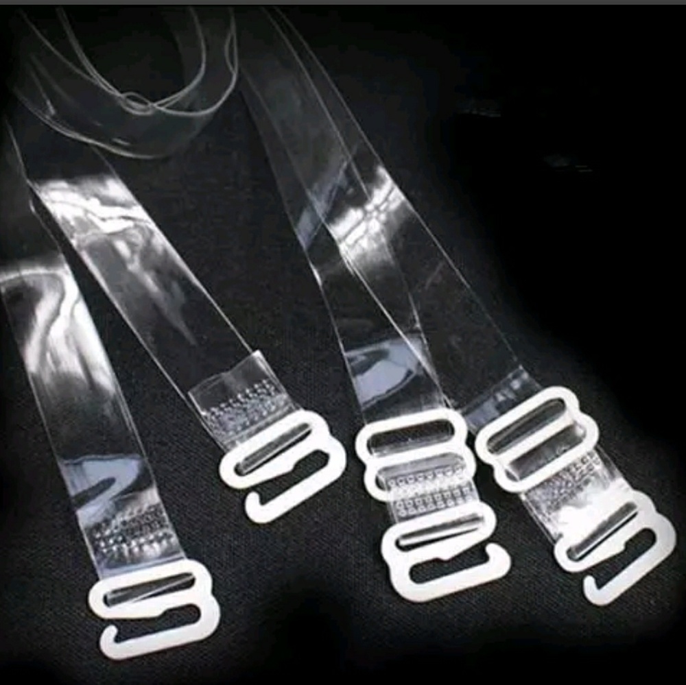 5/$25 New! One Pair of Clear Transparent Adjustable Bra Straps -No brand